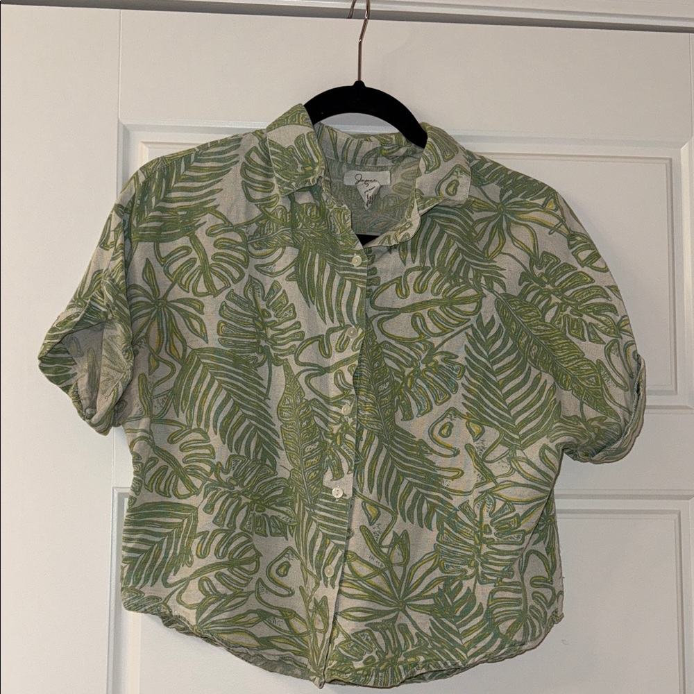 Tropical Casual Button Up
